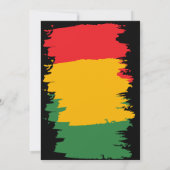 ブラックヒストリ月お祝い招待状 招待状 (裏面)