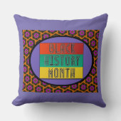 ブラックヒストリ月お祝い クッション (正面)