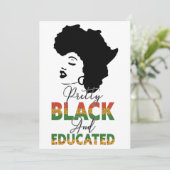 ブラックヒストリ月かわいらしブラック&教育 招待状 (スタンド正面)