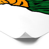 ブラックヒストリ月アパレルアフリカ地図ケンテクロス ポスター (角)