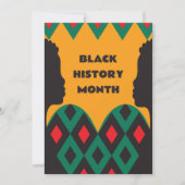 ブラックヒストリ月グリーティングホリデーカード シーズンカード (正面)