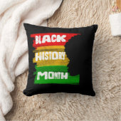 ブラックヒストリ月シルエットデザイン クッション (ブランケット)