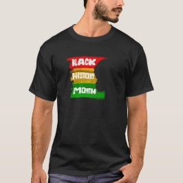 ブラックヒストリ月シルエットデザイン Tシャツ
