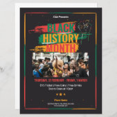 ブラックヒストリ月フライヤーテンプレート (正面/裏面)