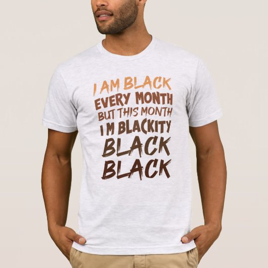 ブラックヒストリ月メッセージ平等正義 Tシャツ (正面)
