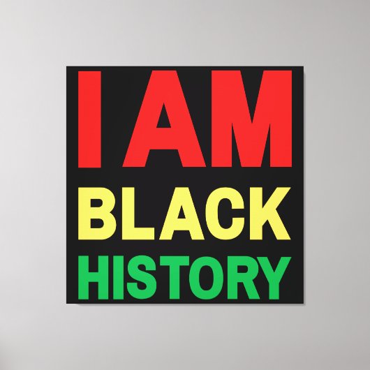 ブラックヒストリ月メラニンキングクイーンシスタブラ キャンバスプリント (正面)