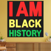 ブラックヒストリ月メラニンキングクイーンシスタブラ キャンバスプリント (インサイチュ (リビング))