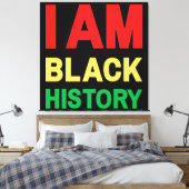 ブラックヒストリ月メラニンキングクイーンシスタブラ キャンバスプリント (インサイチュ (寝室))