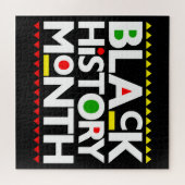 ブラックヒストリ月メラニンキングクイーンシスタブラ ジグソーパズル (横)