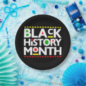 ブラックヒストリ月メラニンキングクイーンシスタブラ ペーパープレート (パーティー)