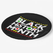 ブラックヒストリ月メラニンキングクイーンシスタブラ ペーパープレート (アングル)