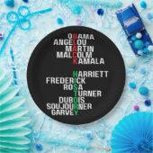 ブラックヒストリ月メラニンキングクイーンシスタブラ ペーパープレート (パーティー)