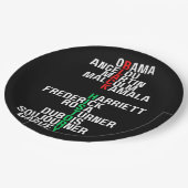 ブラックヒストリ月メラニンキングクイーンシスタブラ ペーパープレート (アングル)