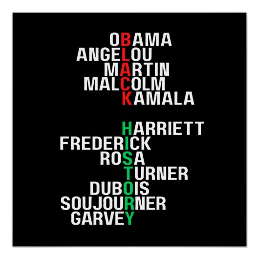 ブラックヒストリ月メラニンキングクイーンシスタブラ ポスター (正面)