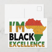 ブラックヒストリ月メラニンキングクイーンシスタブラ ポストカード (正面/裏面)