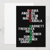 ブラックヒストリ月メラニンキングクイーンシスタブラ 招待状 (正面/裏面)