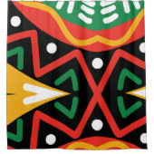 ブラックヒストリ月地理 シャワーカーテン (正面)