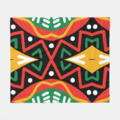 ブラックヒストリ月地理 フリースブランケット (正面(横))