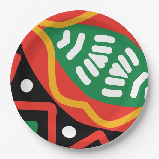 ブラックヒストリ月地理 ペーパープレート (正面)