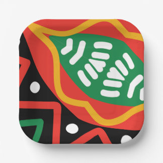 ブラックヒストリ月地理 ペーパープレート