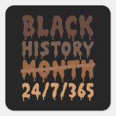ブラックヒストリ月毎日365日 スクエアシール (正面)
