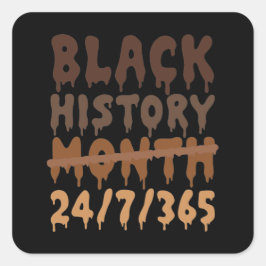 ブラックヒストリ月毎日365日 スクエアシール