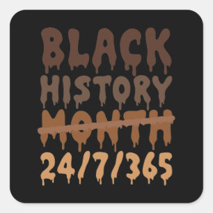 ブラックヒストリ月毎日365日 スクエアシール