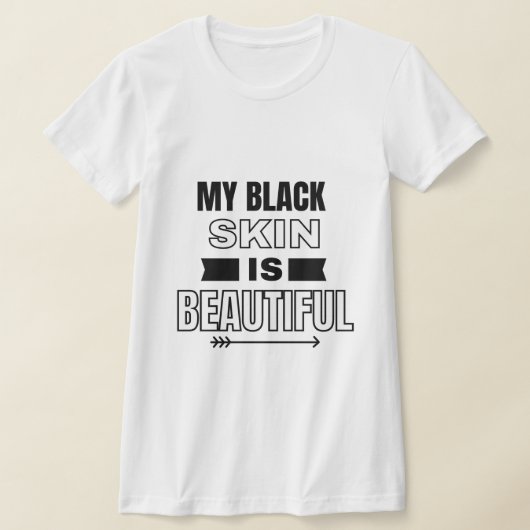 ブラックヒストリ月私の黒いスキンTシャツ Tシャツ (レイダウン)