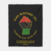 ブラックヒストリ月耐性2023 フリースブランケット (正面)