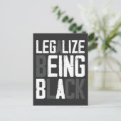 ブラックヒストリ月間ステートメントの合法化 ポストカード (スタンド正面)