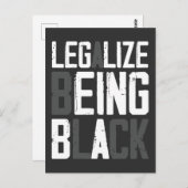 ブラックヒストリ月間ステートメントの合法化 ポストカード (正面/裏面)