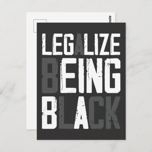 ブラックヒストリ月間ステートメントの合法化 ポストカード (正面/裏面)