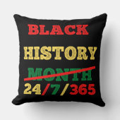 ブラックヒストリ月24/7/365 – ブラックヒストリ クッション (正面)