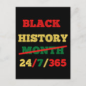 ブラックヒストリ月24/7/365 – ブラックヒストリ ポストカード (正面)
