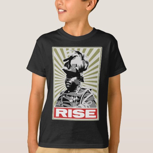 ブラックヒストリ月 – ライズ前中心 Tシャツ (正面)