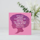 ブラックヒストリ月 – Desmond Tutu 招待状 (スタンド正面)