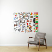 ブラックヒストリ月AからZ タペストリー (インサイチュ(横))