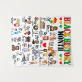 ブラックヒストリ月AからZ タペストリー (正面(横))