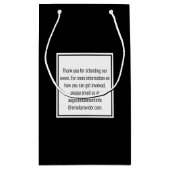 ブラックヒストリ月BHMスタイリッシュお祝いパーティー スモールペーパーバッグ (裏面)