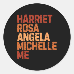 ブラックヒストリ月Harriet Rosa Angela Michelle M ラウンドシール