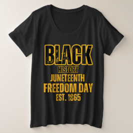 ブラックヒストリ第11回フリーダムデイエスト。1865 プラスサイズTシャツ