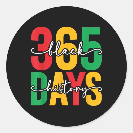 ブラックヒストリ365日1年ブラックヒストリ月 ラウンドシール (正面)