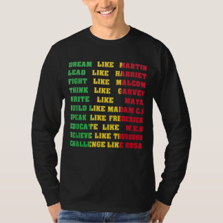 ブラックヒストリ – ブラックパワー感動的引用文 Tシャツ