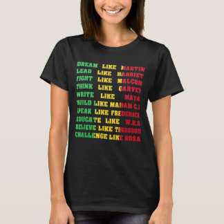 ブラックヒストリ – ブラックパワー感動的引用文 Tシャツ