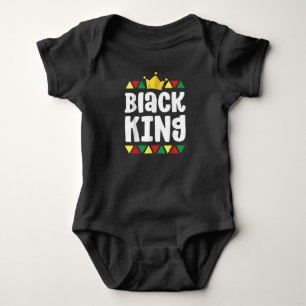 ブラックヒストリs男の子のためのブラックキングアフリカP ベビーボディスーツ