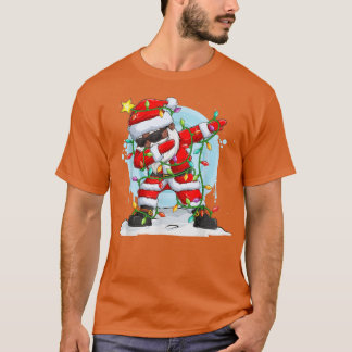 ブラックヒップホップアフロアメリカンダビングサンタクリスマストレ Tシャツ