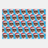 ブラックヒップホップサンタクロースアフリカンアメリカン ラッピングペーパーシート (正面)