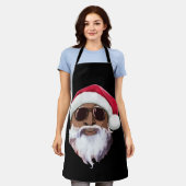 ブラックヒップホップサンタクロースノベルティアフリカンアメリカン エプロン (着用した状態)
