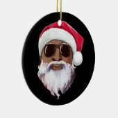 ブラックヒップホップサンタクロースノベルティアフリカンアメリカン セラミックオーナメント (右)