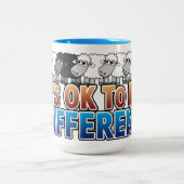 ブラックヒツジでい違うい ツートーンマグカップ (中央)